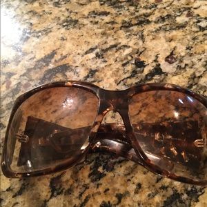 Gucci Wrap Around Tortoise Pattern Sunglasses
